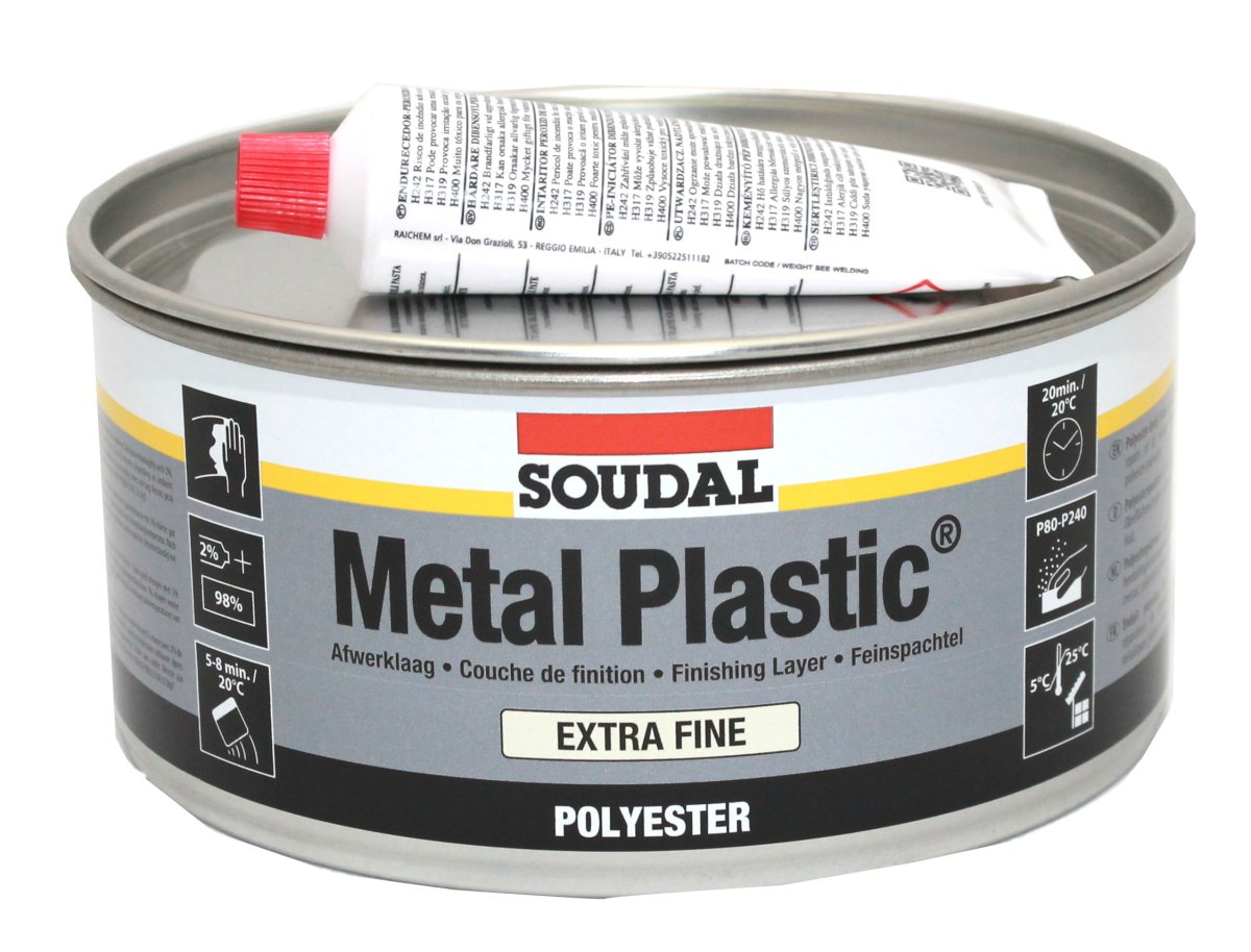 Mastic extra fin blanc metal plastique 2kg - SOUDAL - Mastic de réparation  - Berton - Fournitures Industrielles et Produits Métallurgiques pour pro