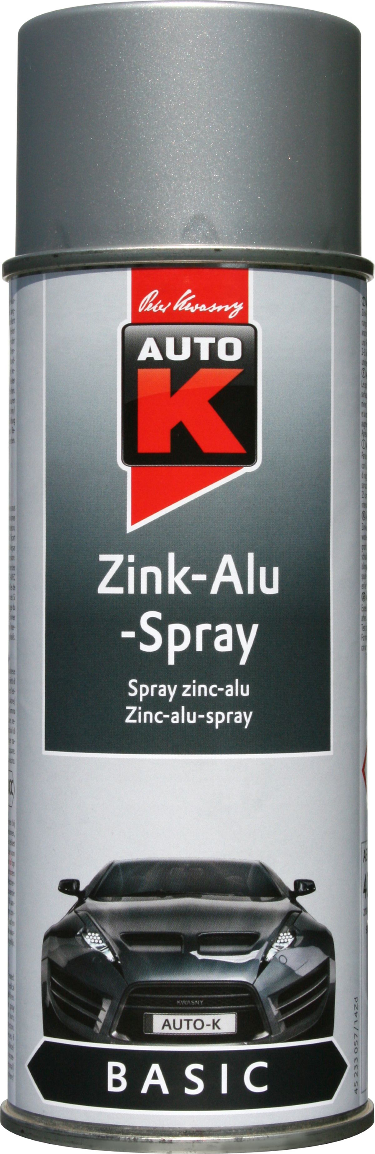 AUTO-K Zinc Aluminium Spray, Aérosol 400ml - Carrosserie