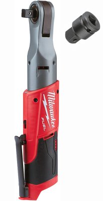 MILWAUKEE 1/2" (12.5mm) Compact Ratchet Wrench, M12 Fir12, Kit