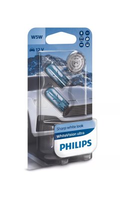 PHILIPS Whitevision Ultra 12v W5w (2pcs)