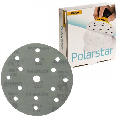 MIRKA Polarstar Schuurschijf Ø150 Mm Velcro 15 Gaten, P800 (50st)