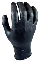 GRIPPAZ Gants En Nitrile Avec écailles De Poisson, Noir, 9-l(50pcs)