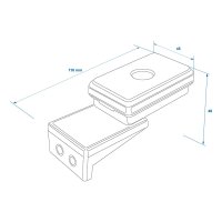 PROPLUS Markeringslamp Wit Met Voet, 11x4.5x5cm