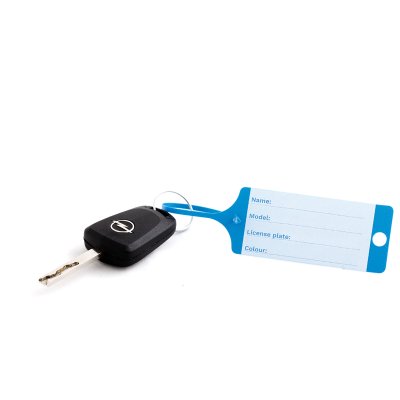 Plastic Sleutellabel Voor Autosleutel, Blauw, 100st