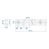 PROPLUS Bindrail Aluminium, 60cm