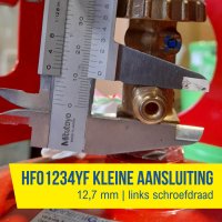 Adapter Gasfles Koudemiddel Aircogas Hfo1234yf, 12,7mm, Hoge Druk