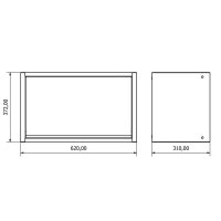 TOOLBOX4YOU Expert Bovenkast/wandkast Met 1 Deur, 310x620x372mm | Bg62wd1