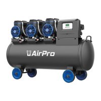 AIRPRO Compressor Olievrij, Low Noise,  3x1pk,  100 Liter, 230v | Cp21p3t100