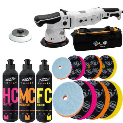 Polishing Kit With Polisher 125mm + 75mm, 13-piece