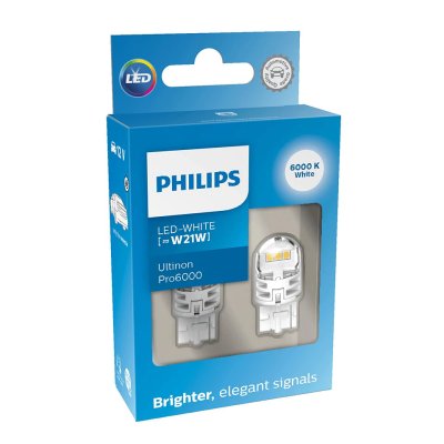 PHILIPS Ultinon Pro6000 Led W21w, Wit 6000k | PHILIPS 11065cu60x2