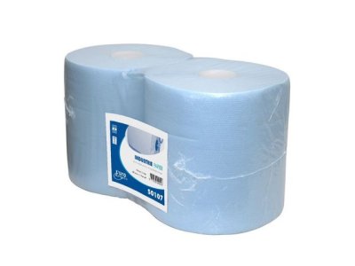 EURO PRODUCTS Blauw Industrie Papier - Poetspapier 190x26cm, 2-laags (set Van 2 Rollen)