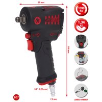 KS-TOOLS 1/2" Minimonster High Performance Pneumatische Slagmoersleutel, 1390nm | 515.1270