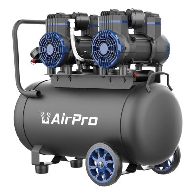 AIRPRO Compressor Olievrij, Low Noise,  2x1,8pk,  40 Liter, 230v | Cp26p2t40