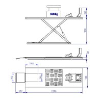 FALCO SOLLEVATORI Falceo Sollevatori Elektrische Motorheftafel, Extra Laag 75mm, Extern Bedieningspaneel, 600kg, 230v | Mlp60ke