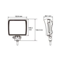 LUCIDITY 22832 Led Werklamp, Ece R23, 2160lm, 9-32v, Alu, 122x109x58mm