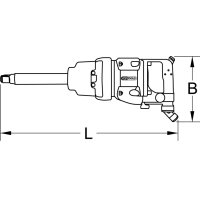 KS-TOOLS 3/4" Supermonster Pneumatische Slagmoersleutel, Lange As, 3405nm | 515.3260