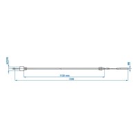 PROPLUS Al-ko 299712 <'97 Remkabel 1130/1340mm Bus Ø26mm