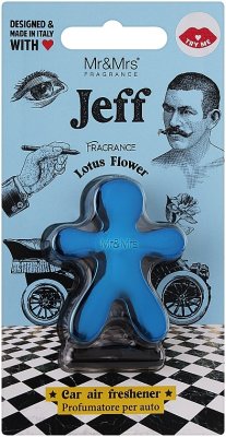 MR&MRS FRAGRANCE Jeff Chrome Blue - Lotus Flowers - Car Refresher