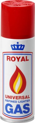 Royal Universeel Navulling Butaan Gas Met Diverse Vulnippels, Spuitbus 200ml