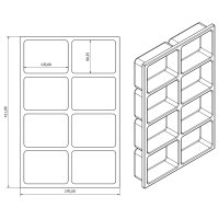 Expert Lade Organizer 8 Vakken, 411x270x40mm