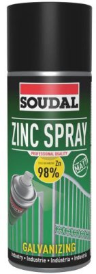 SOUDAL Zink Spray Matt Grijs, Galvanizing, Spuitbus 400ml