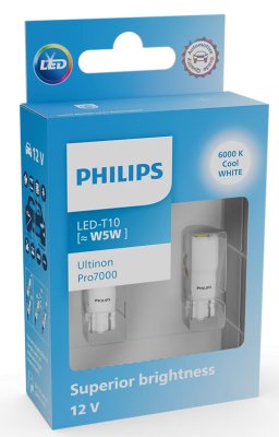 PHILIPS Ultinon Pro7000 Led W5w, White, 6000k (2st) | PHILIPS Lum11961cu70x2