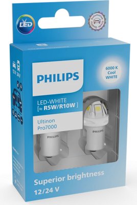 PHILIPS Ultinon Pro7000 Led R5w/r10w White, 6000k, 12/24v (2st) | PHILIPS Lum24805cu70x2