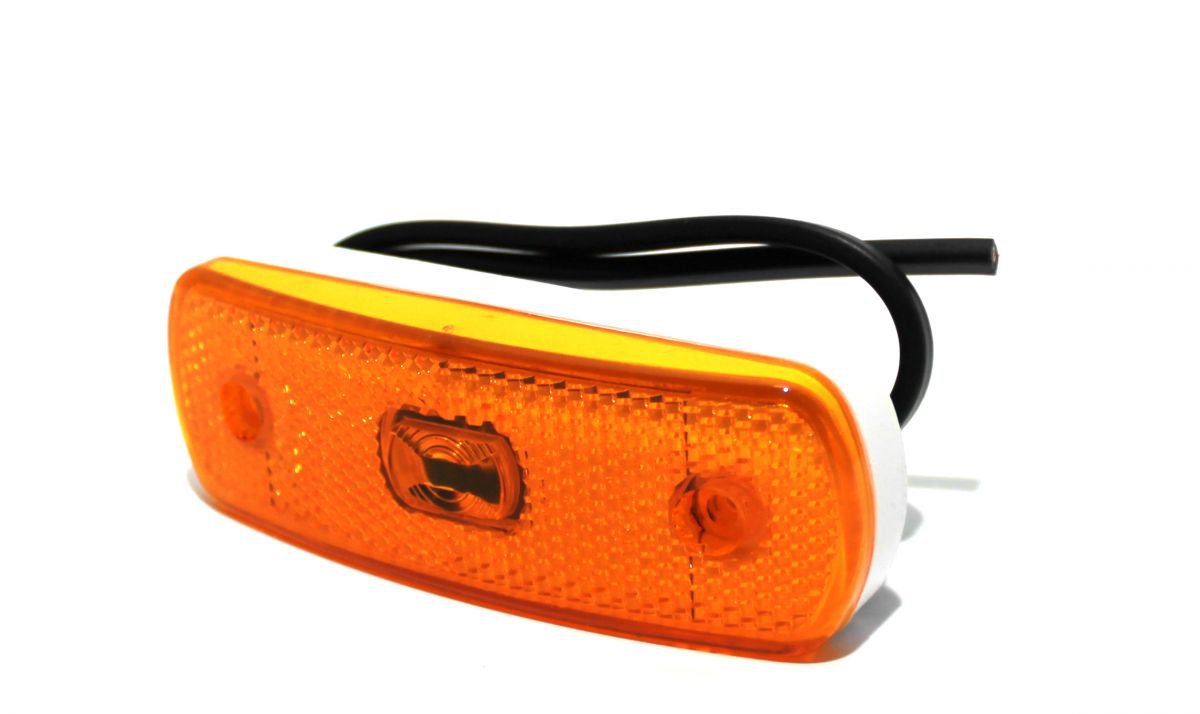 LED Autolamps - Feu de position LED blanc+orange universel Ø80 x 40mm câble  40cm 12V LED Feux de voiture